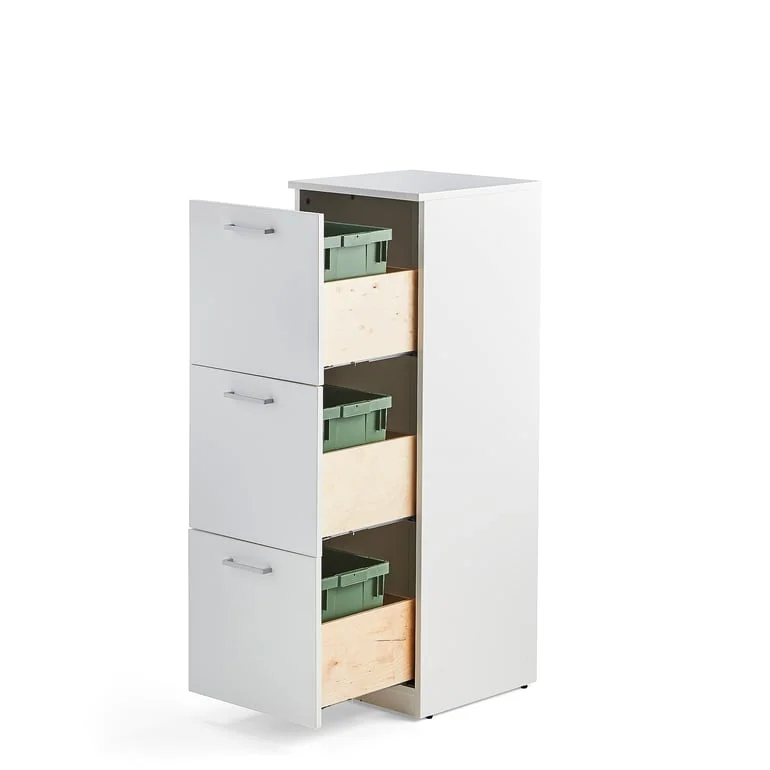 Källsorteringsskåp med 3 lådor Sänkt pris