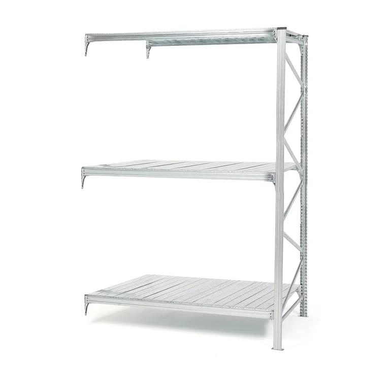 Universalställ påbyggnadssektion 2500x1805x600 mm med 3 st plåthyllor Sänkt pris