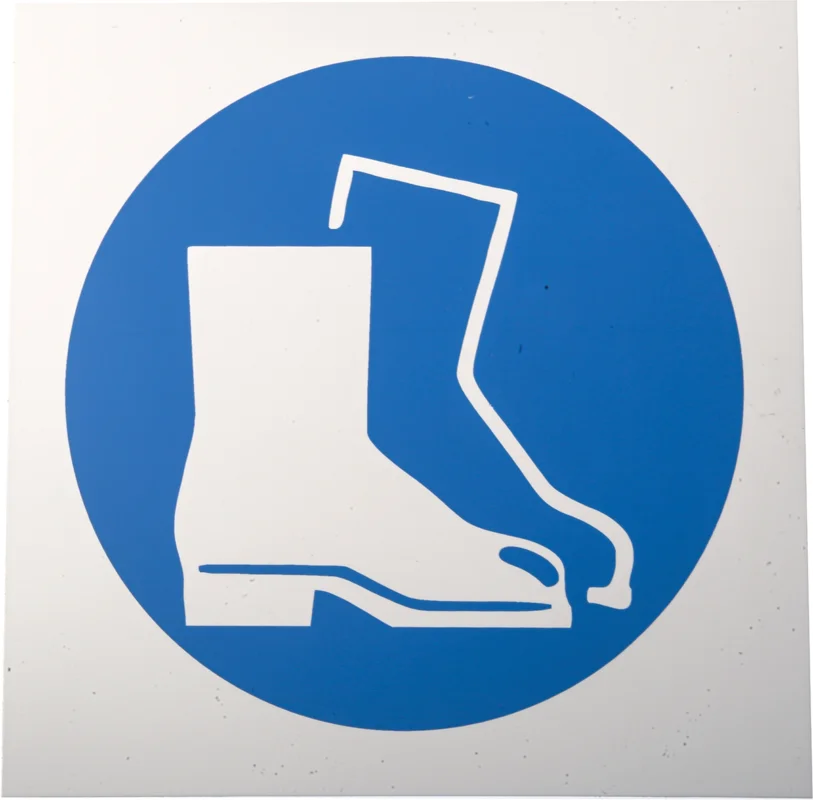 RS PRO Plast Blå, Vit Safety Footwear Obligatorisk skylt Premium