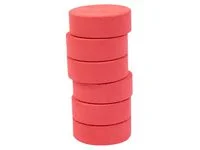 Färgblock 44 mm, ljusröd / 6 st Kampanjpris