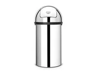 Outlet Papperskorg Push bin 60l Blank stål