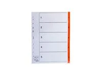 Outlet Register plastflik 1-5 orange 20/FP