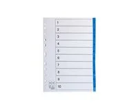 Snabb frakt Register plastflik 1-10 blå 10/FP