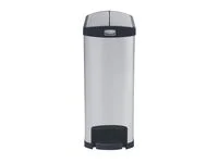 Begränsad tid Papperskorg RUBBERMAID Slim Jim 50L stål