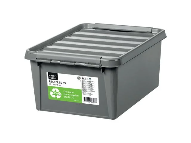 Endast idag Plastlåda SMARTSTORE ECO 14L m.lock grå