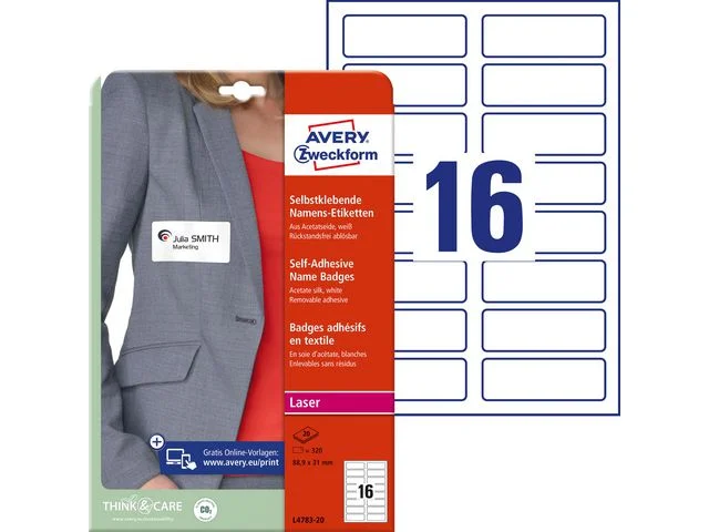 Begränsat erbjudande Etikett AVERY Namn 88,9x31mm, 320/FP