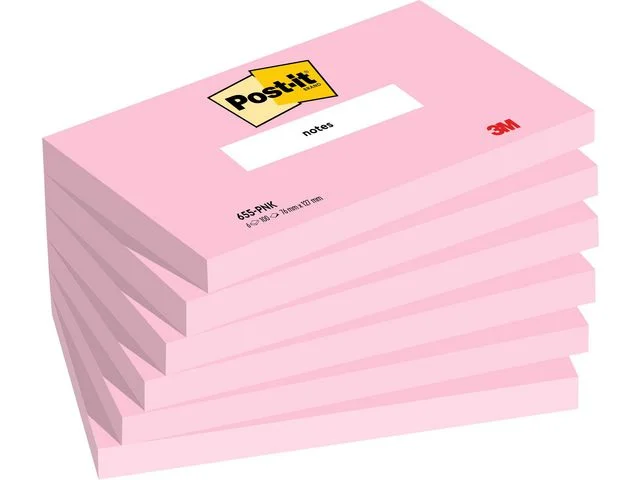 Rea Notes POST-IT SS 76x127mm rosa 6/FP