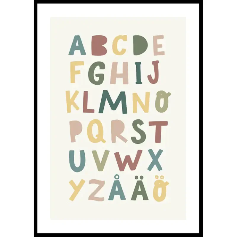 Nedsatt pris Poster Gallerix Barnens Alfabet No150x70 cm