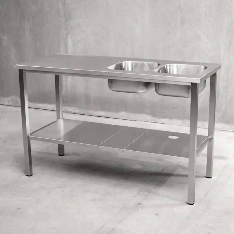 Bänkstativ Vilan Stainless Variant Stativ och Underhylla med hålLängd: 1400 Mm Sänkt pris