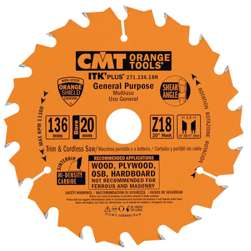 Begränsat antal Sågklinga CMT Orange Tools ITK-Plus klyv/kap150x1,5x20 mm
