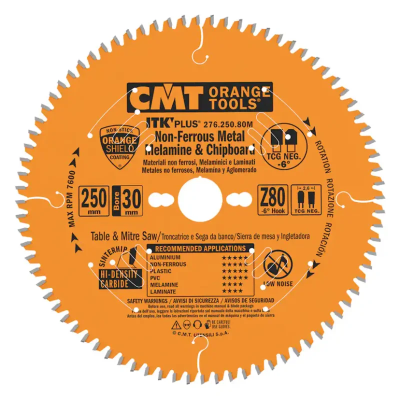 Sågklinga CMT Orange Tools fintandad NE Neg Alu/Plast250x2,6x30 mm Endast idag