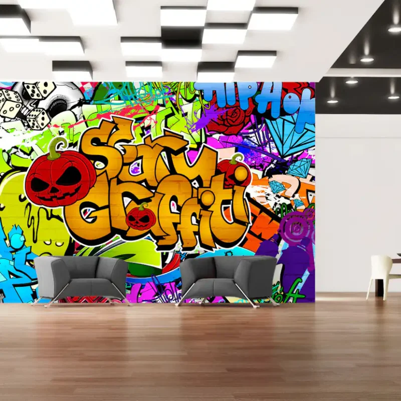 Snabb frakt Fototapet Arkiio Scary GraffitiStorlek: 200x140 cm
