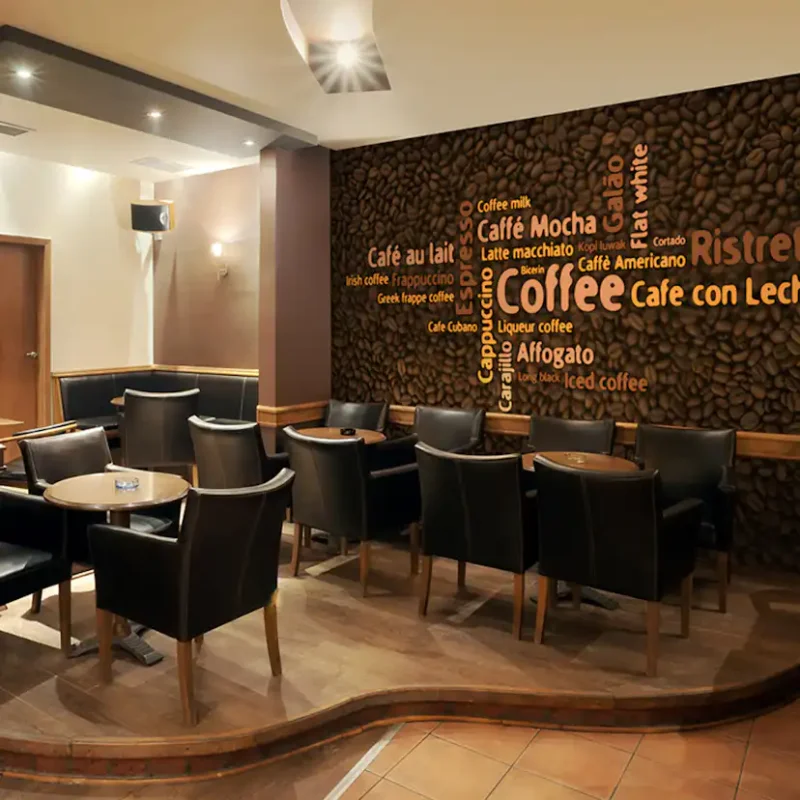 Fototapet Arkiio Latte, Espresso, Cappucino...Storlek: 350x270 cm Kampanjpris