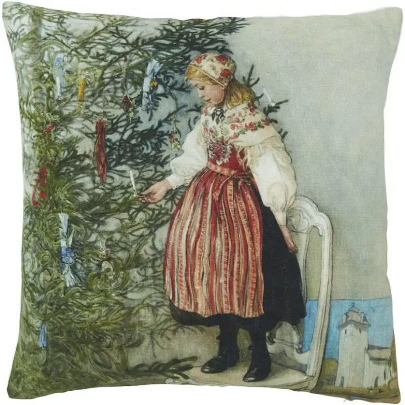 Erbjudandepris Kuddfodral Svanefors Carl Larsson Grön