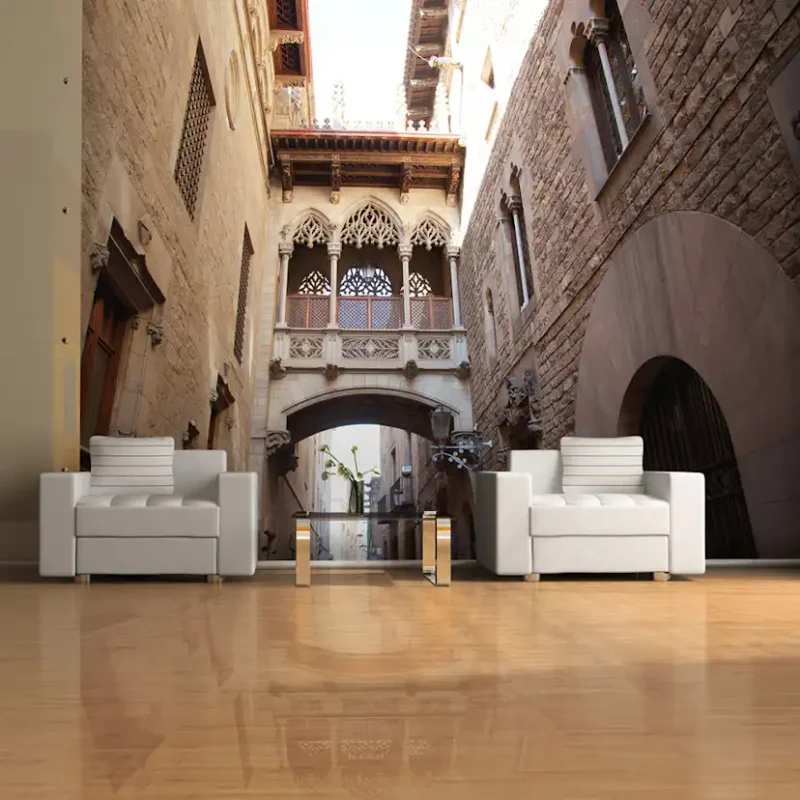 Beställ nu Fototapet Arkiio Barcelona Palau Generalitat In Gothic BarrioStorlek: 350x270 cm