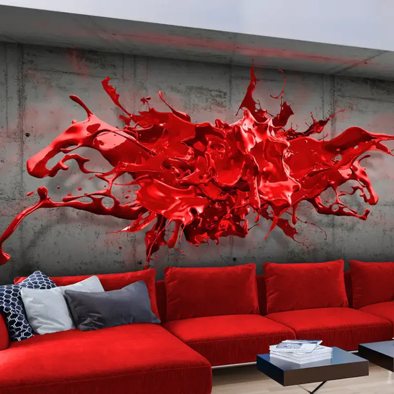 Fototapet Arkiio Red Ink BlotStorlek: 350x245 cm Extra rabatt