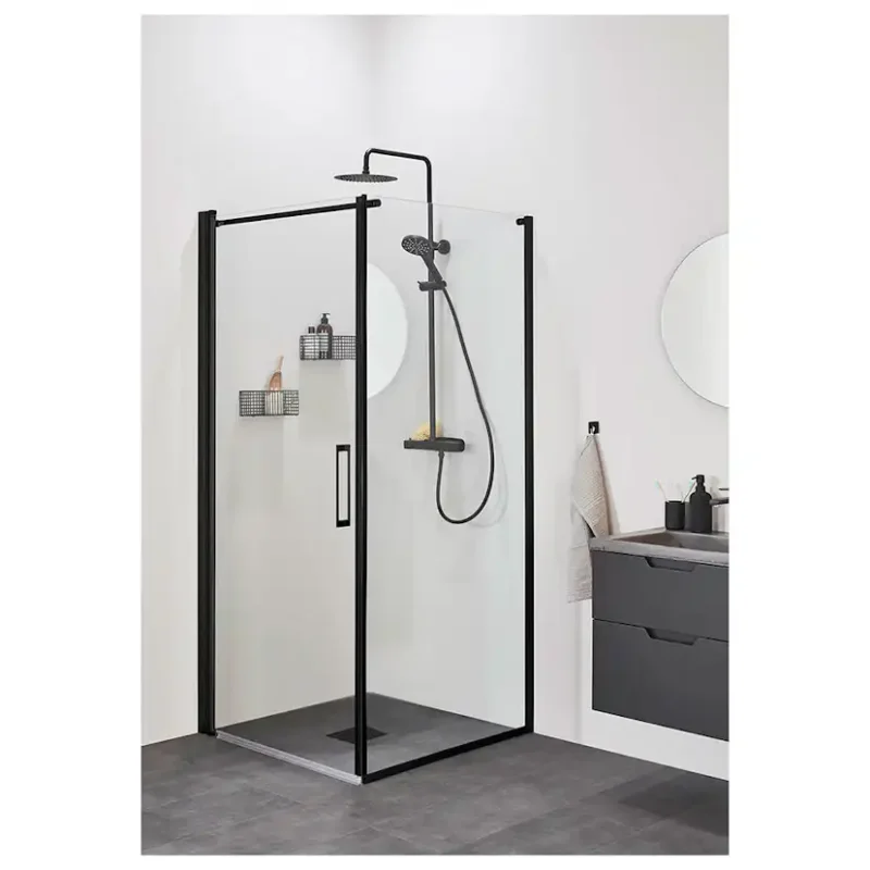 Duschhörn Noro Frost Concept Klarglas Svart930x800 mm Rea