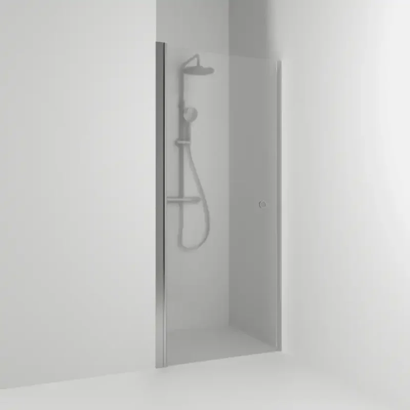 Snabb frakt Duschdörr Svedbergs Skoga Rak EnkelProfil: Matt Aluminium, Frostglas, 863x1980 mm