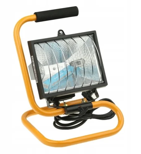 Halogen 500 W svart med bärbart handtag Snabb leverans